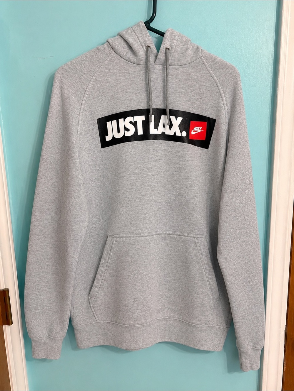 Nike Light Gray "Just Lax" Pullover Hoodie